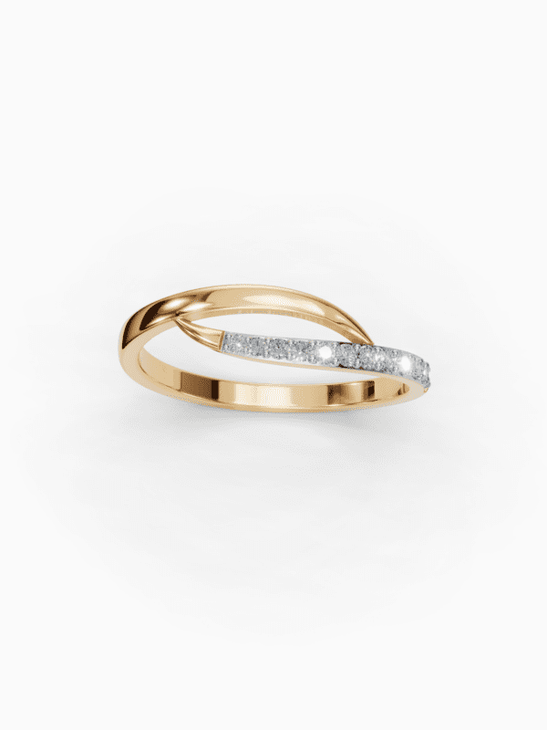 Golden Sunset Round diamond Ring