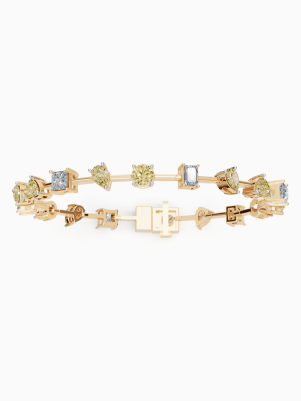 round gold diamond bracelet for women