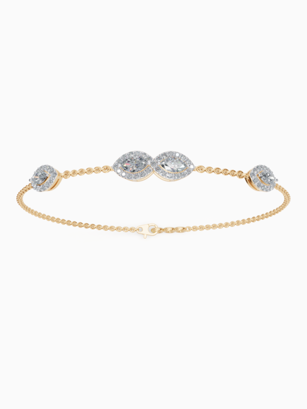 Marquise Halo Chain Bracelet